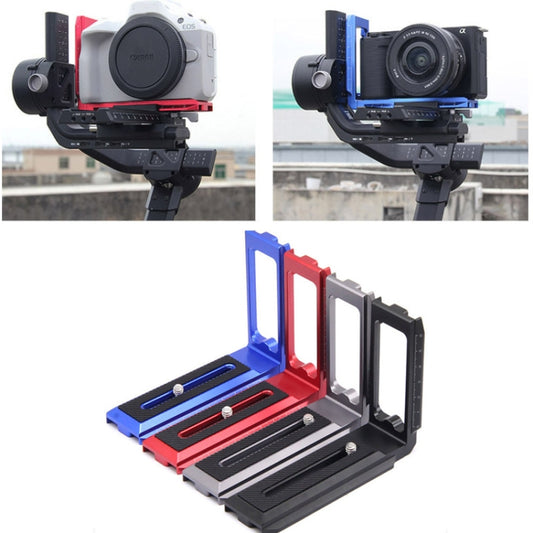 Universal Camera L Shape Bracket Quick Release Plate for Camera RSC2 / RS3 Stabilizers, Spec: L-440 Black by buy2fix