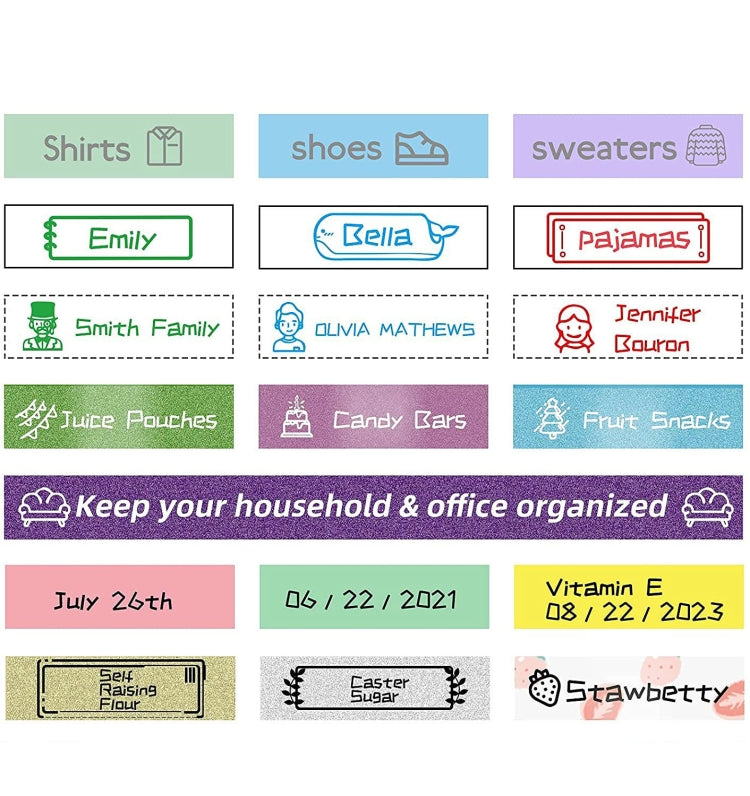 For Phomemo P12 / P12 Pro 12mm x 4m Consumables Label Ribbon, Style: Black Word On White Thermal Transfer by buy2fix