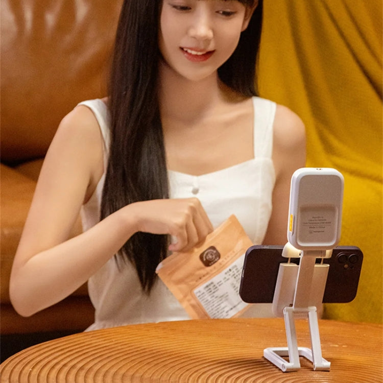 D2 Pro Mini RGB Fill Light Pocket Light with Mobile Phone Holder(White) by buy2fix