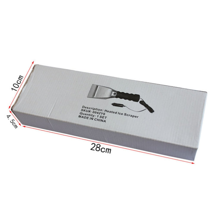 12V Multifunctional Heated Car Snow Shovel Winter Snow Removal Tools(Black+Silver) by buy2fix