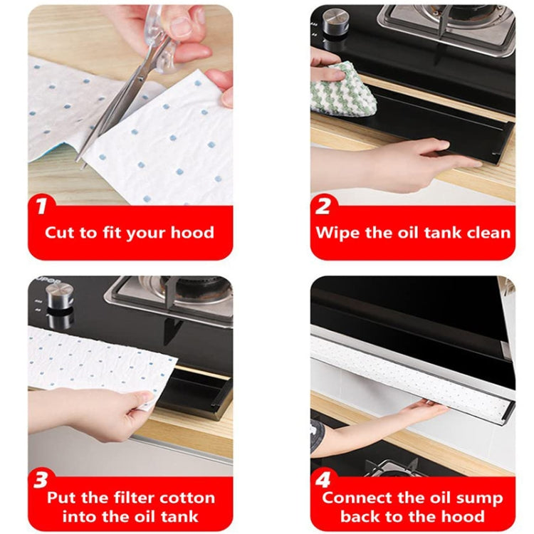 10pcs /Pack Disposable Oil Groove Suction Paper for Cooker Hoods, Spec: 10x90cm Regular by buy2fix