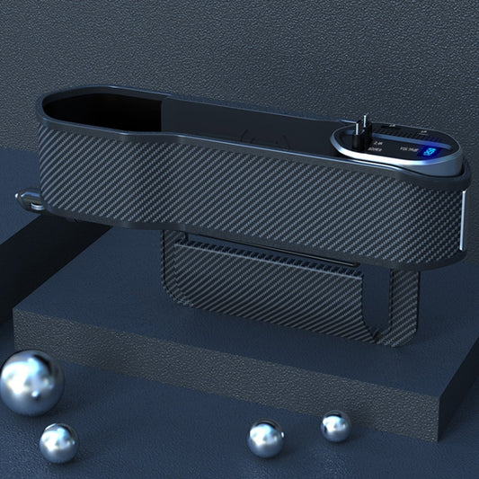 Digital Display Multifunctional Super Fast Charging Car Seat Gap Storage Box, Model: With Wireless Charging by buy2fix