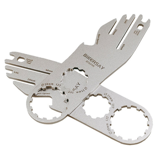 BIKERSAY BT039M 7 In 1 Bicycle Disc Brake Piece Correction Multifunction Wrench Repair Tools by BIKERSAY