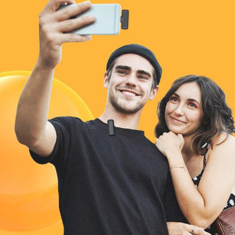 One To Two Outdoor Recording Lavalier Microphone Noise Canceling Wireless Mic For Live Streaming, Interface: 8 Pin by buy2fix