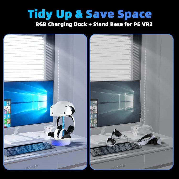 For PS VR2 iplay Colorful Charging Storage Rack Handle Magnetic Charging Base HBP-505 by iplay