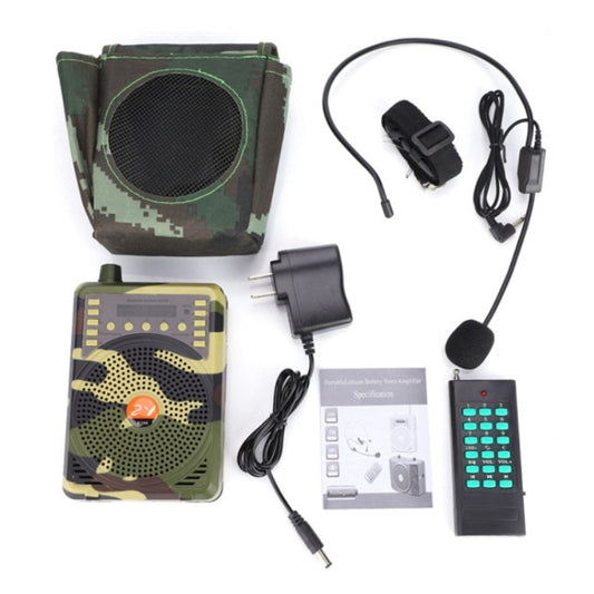 48W Wireless Bluetooth Voice Amplifier with Remote Control Supports USB/TF Card Playback EU Plug(Camouflage) by buy2fix