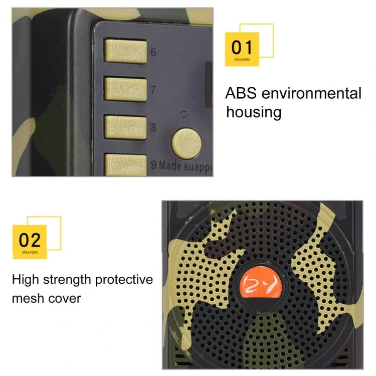 48W Wireless Bluetooth Voice Amplifier with Remote Control Supports USB/TF Card Playback UK Plug(Camouflage) by buy2fix