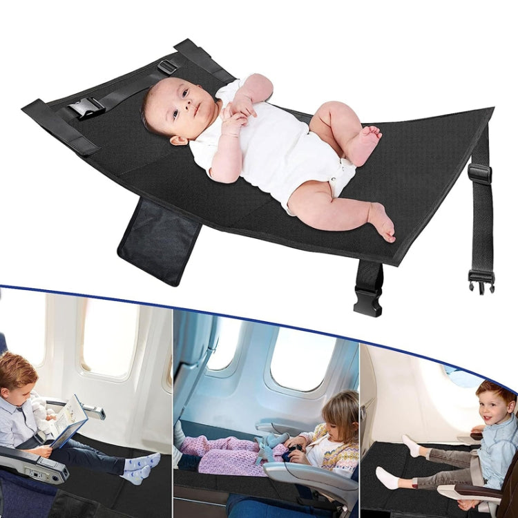 79 x 44cm Kids Airplane Seat Extender Portable Travel Seat Cushion(Black) by buy2fix