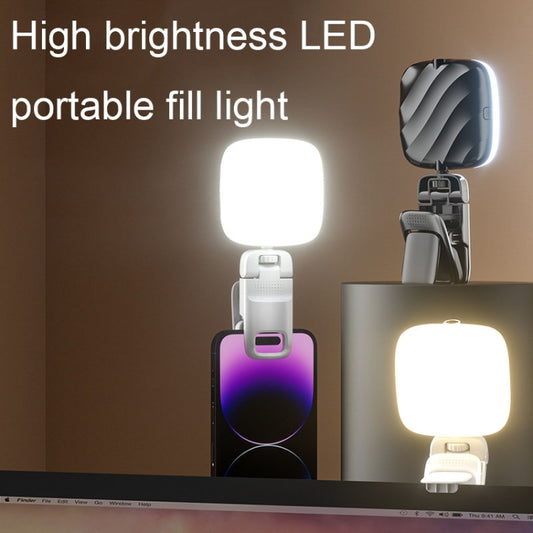 LED Mobile Phone Live Beauty Fill Light USB Charging Camera Pocket Light(White) by buy2fix