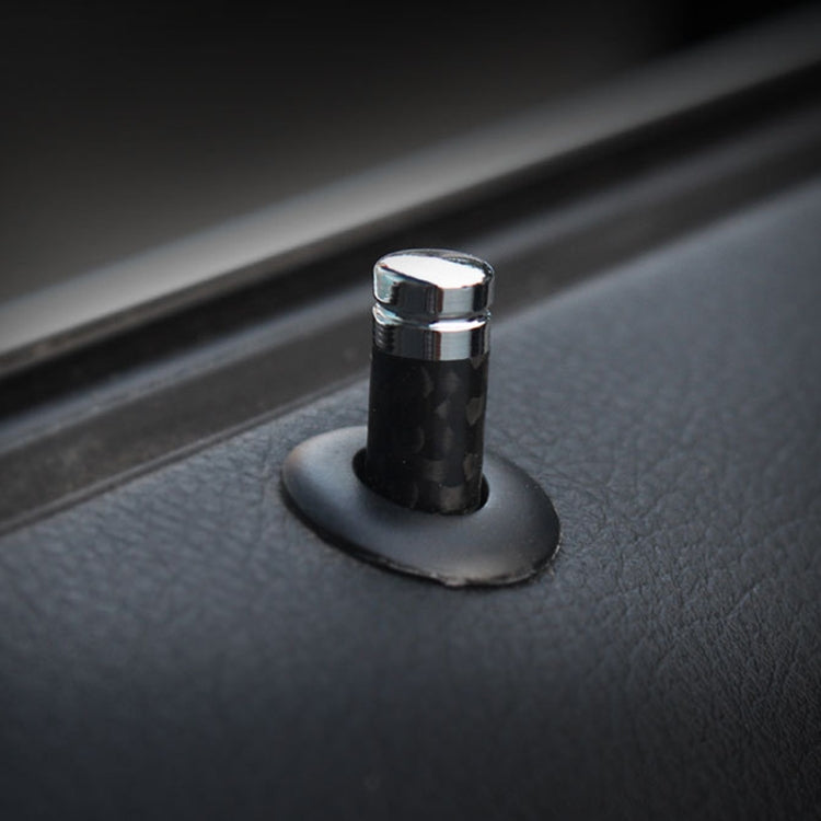 4pcs/set Carbon Fiber Door Interior Deadbolt Trim Cover by buy2fix