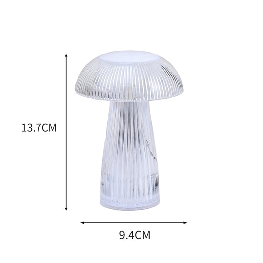 Mushroom Ambient Light Electronic Jellyfish Table Lamp Bedside Night Light 9.4 x 13.7cm(Warm White) by buy2fix
