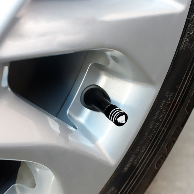 Laser Power Gesture Motivational Fist Car Tire Valve Cap, Specification: Black by buy2fix