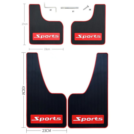 2pcs Car Tire Mud Flap Modification Plastic Anti-Splash Mud Flap, Style: Large Blank by buy2fix