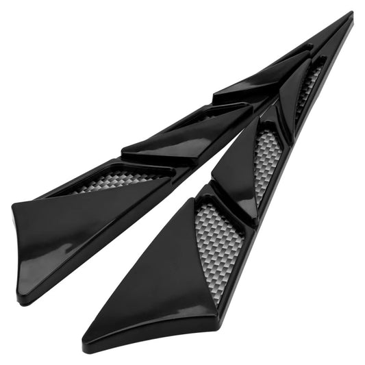 1pair Car Modified Side Air Vent Shark Gill Spoiler Fender(Black) by buy2fix