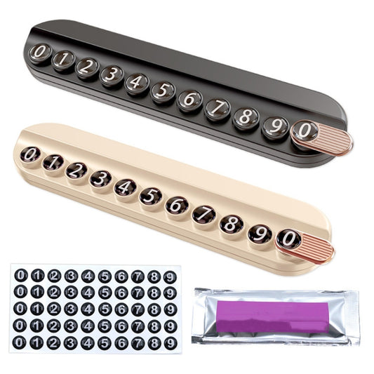 Car Temporary Parking Plate With Aroma Diffuser Moving Car Phone Number Plate Box Packing(Black) by buy2fix