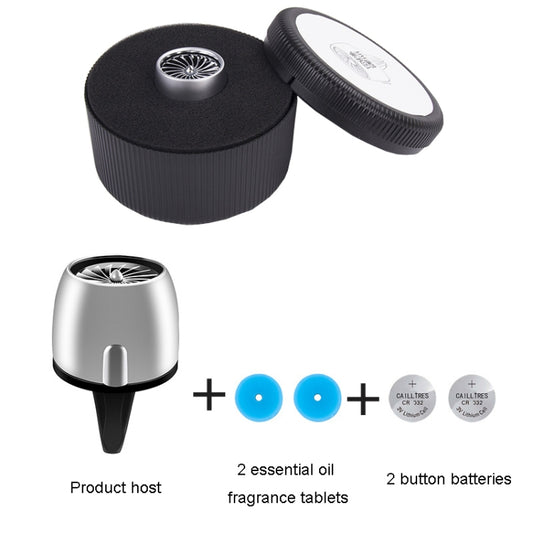 Car Fragrance Super Engine Car Air Conditioning Aroma Diffuser Outlet Ornament, Model: Gray Titanium Blue Light by buy2fix