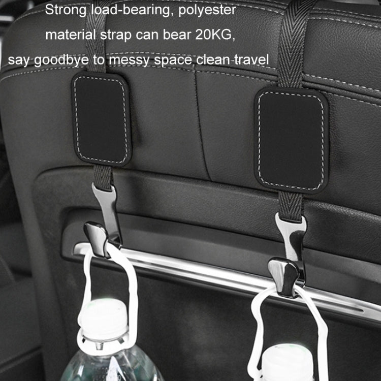Car Rear Seat Backrest Suede Interior Multifunctional Hook(Dark Brown) by buy2fix