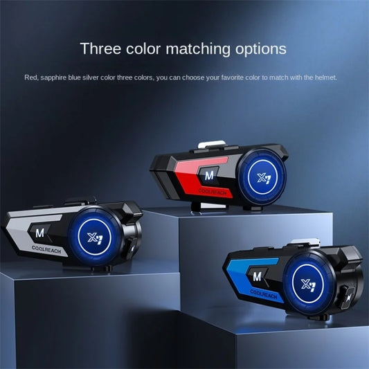 X7 Motorcycle Helmet Bluetooth Headset Riding Navigation Listening Song Soft Hard Wheat(Red) by buy2fix