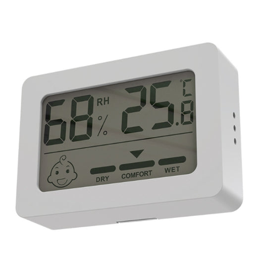 Household Indoor Mini Electronic Temperature And Humidity Meter With Stand(White) by buy2fix