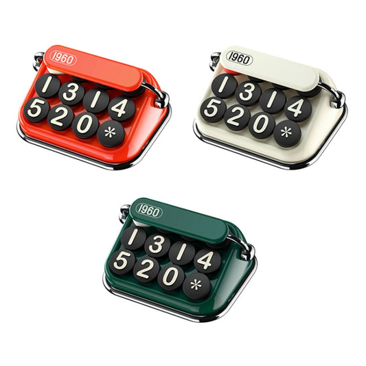 Bbdd Vintage Typewriter Temporary Parking License Plate Car Moving Phone Number Plaque(Red) by bbdd