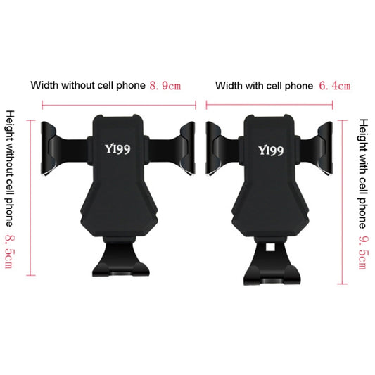 Gravity Car Phone Holder Car Air Vent Clip Type Mount, Package: Colorful Box(Black) by buy2fix