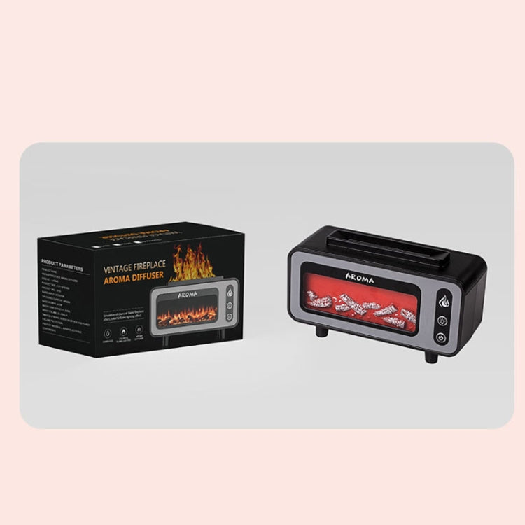 200ml Fireplace Flame Aromatherapy Air Humidifier USB Colorful Night Light Essential Oil Diffuser(White) by buy2fix