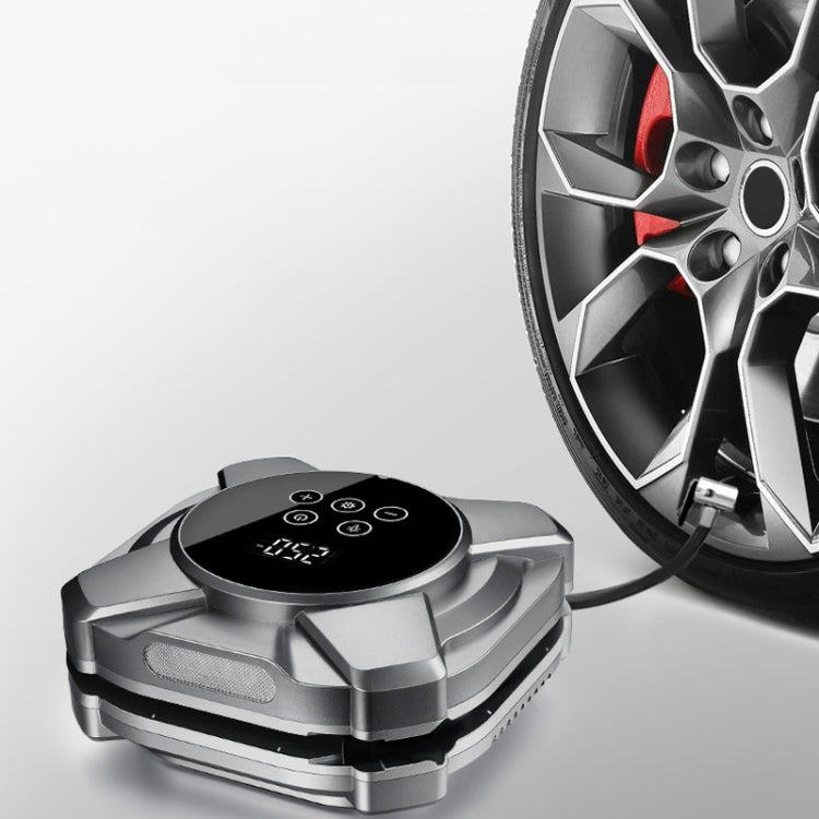 19 Cylinders Car Intelligent Digital Display Inflator Pump Portable Car Tire Pneumatic Engine(Black) by buy2fix