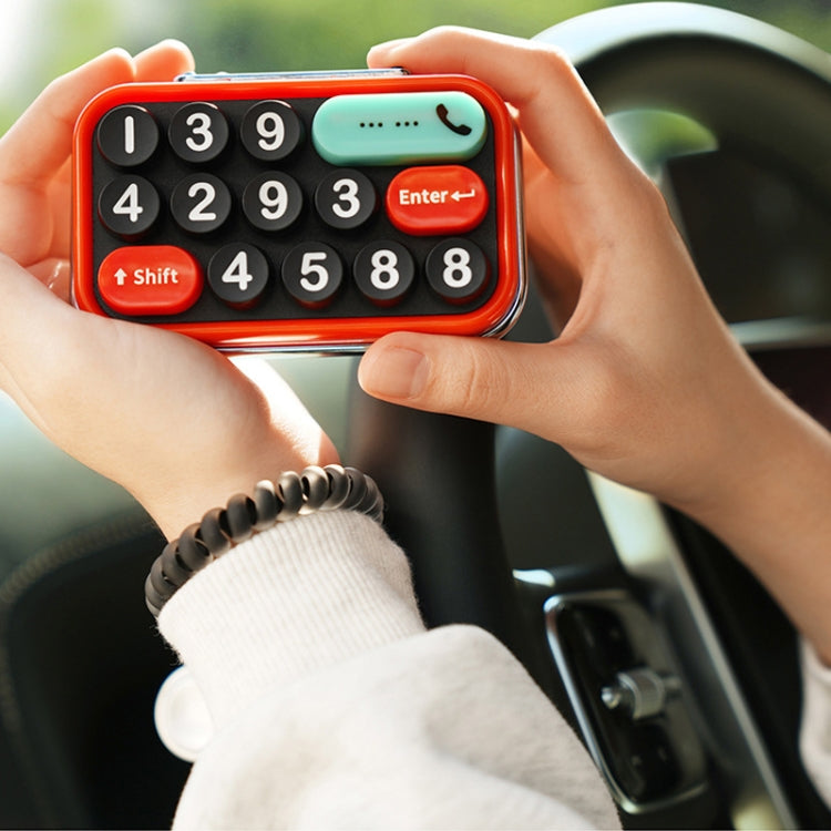 bbdd Keyboard Modeling Moving Number Plate Car Temporary Parking License Card(Beige) by bbdd