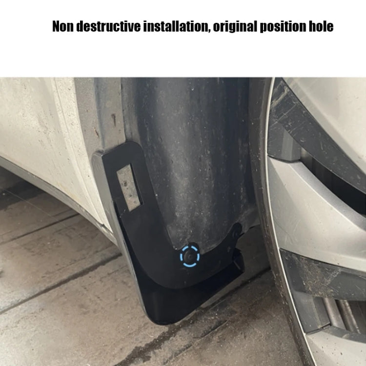 For Tesla Model Y Car Punch-Free Front And Rear Wheel Soft Rubber Mudguards, Style: Matte Black by buy2fix