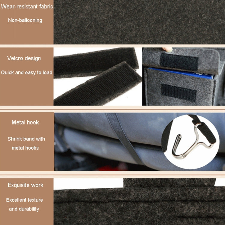 Felt Car Storage Bag Car Back Seat Hanging Organizer Bag(Light Gray) by buy2fix