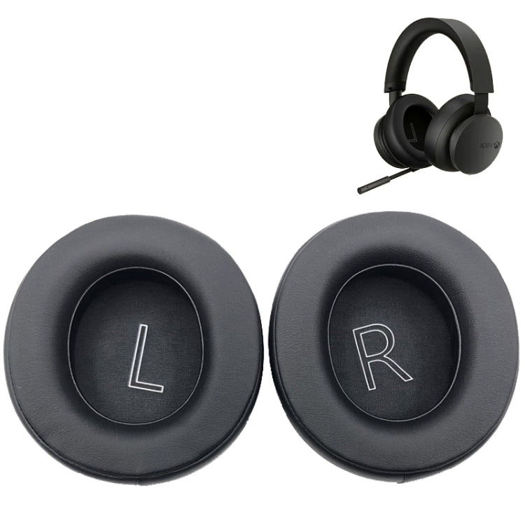 1pair For Microsoft Xbox Series Headphones Leather Foam Cover Earmuffs(Black) by buy2fix