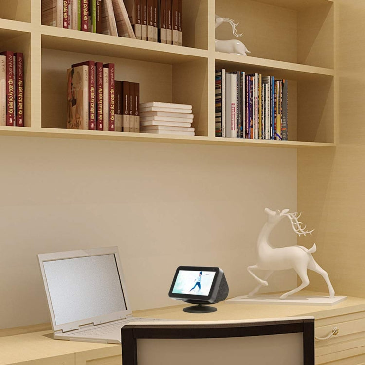 For Amazon Echo Show 5 1st & 2nd Gen Adjustable Stand 360 Degree Swivel Rotatable Holder(Black) by buy2fix