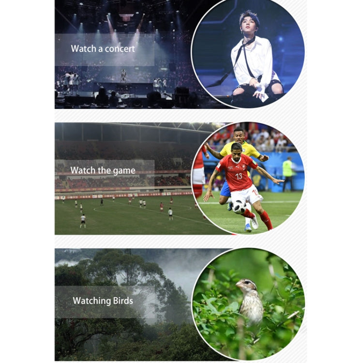 500 x 25 With Phone Clip HD Powerful Folding Binoculars for Hunting Outdoor Camping by buy2fix