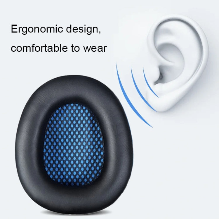 2pcs For Sades SA-901/922/708/906i Sponge Headset Cover Leather Earmuffs(Blue Mesh Model) by buy2fix