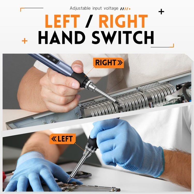 FNIRSI 4pcs/ Set Mini Soldering Station Digital Display Constant Temperature Smart Soldering Iron, Color: Black Standard BC2 by FNIRSI