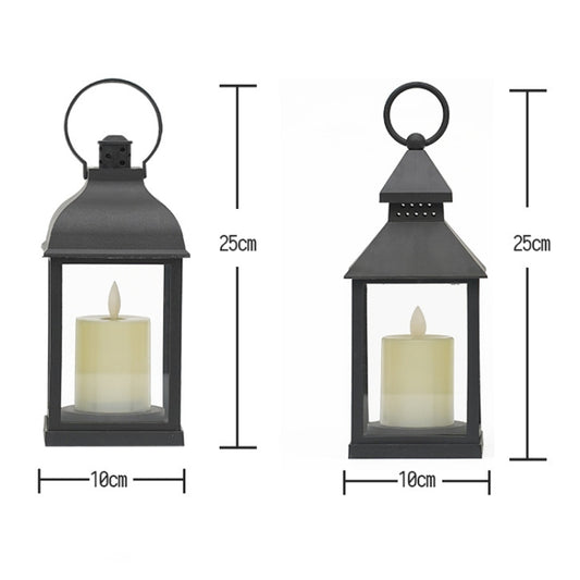 Retro LED Electronic Candle Wind Light Horse Light Party Home Decoration Ambient Lights, Style: Single Layer (Black) by buy2fix