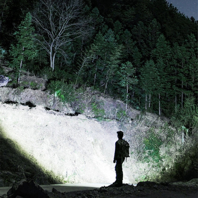 X9 Outdoor White Laser Digital Display Zoom Flashlight Long Range Lighting Flashlight(without Batteries) by buy2fix