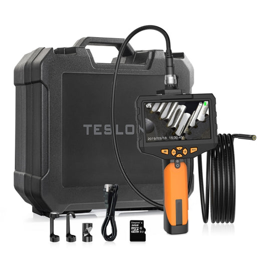 Teslong NTS300 5 Inch HD Large Screen Industrial Inspection Borescope Auto Repair Tools, Specification: 7.6mm-1M by TESLONG