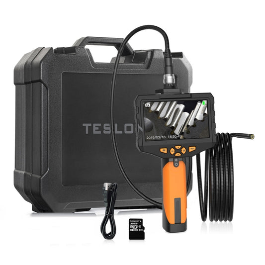 Teslong NTS300 5.5mm-1M Dual Lens Waterproof 5 Inch HD Industrial Borescope Auto Repair Tools by TESLONG