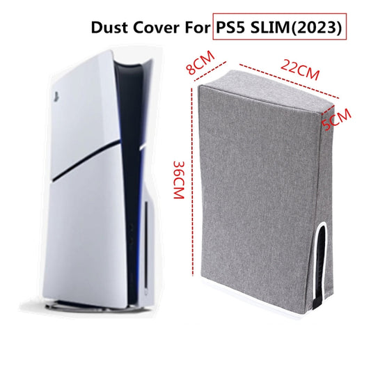For PS5 Slim Disc & Digital Host Dust Cover Protective Case, Style: Vertical Gray by buy2fix