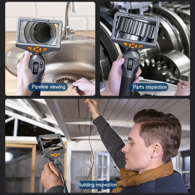 TESLONG TD500 8.5mm Lens HD 5 Inch Large Screen 360 Degree Dual Steering Borescope Industrial Components Overhaul by TESLONG