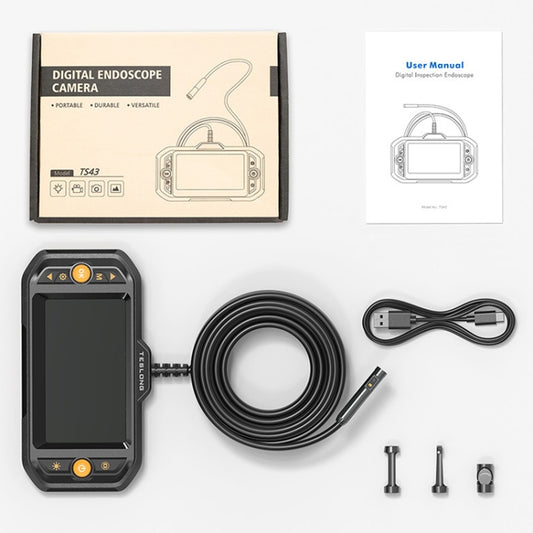 Teslong TS43S HD Camera Probe 4.3 Inch Screen All-In-One Industrial Borescope Auto Repair Tools, Specification: 8.0mm Dual Lens by TESLONG