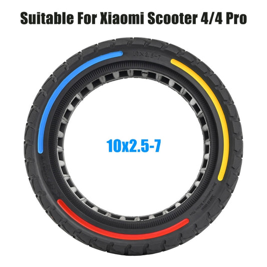 10 x 2.5-7 Inch Colorful Flick Off-Road Honeycomb Tires For Xiaomi Scooter 4 / 4 Pro(Yellow) by buy2fix