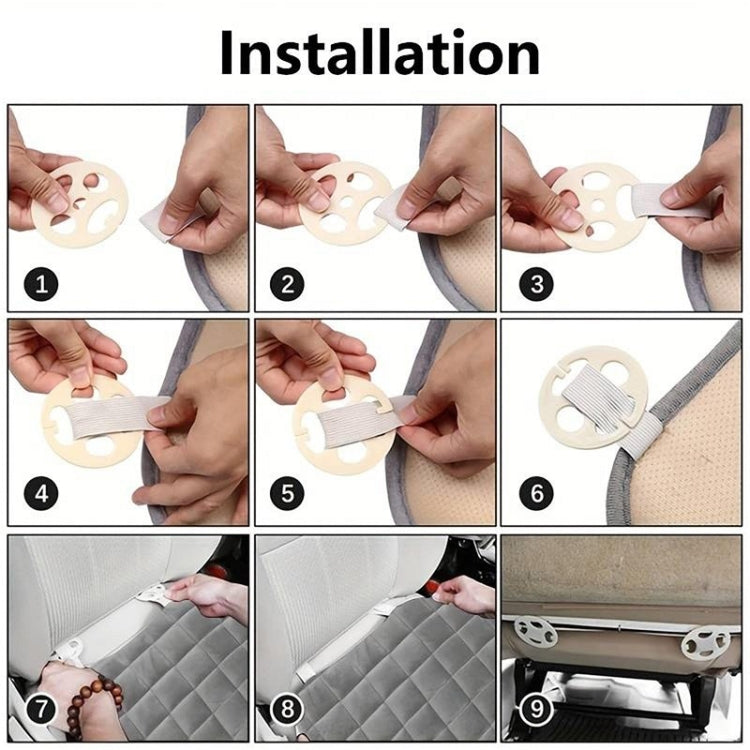 Car Winter Backless Plush Non-slip Non-binding Seat Cushion, Color: Front Row Beige by buy2fix