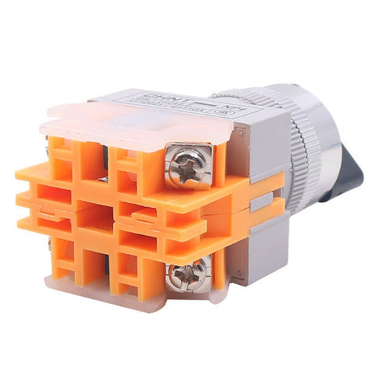 CHNT NP4-20X/31 Rotary Button 3-Position Self-Locking Transfer Switch Contacts 2 Normally Open by CHNT