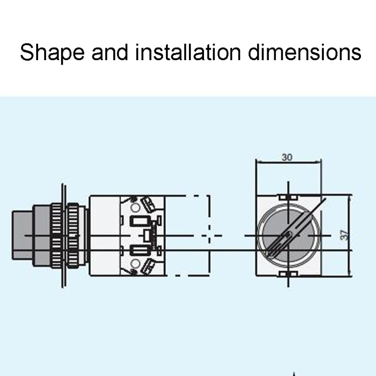 CHNT NP4-20X/31 Rotary Button 3-Position Self-Locking Transfer Switch Contacts 2 Normally Open by CHNT