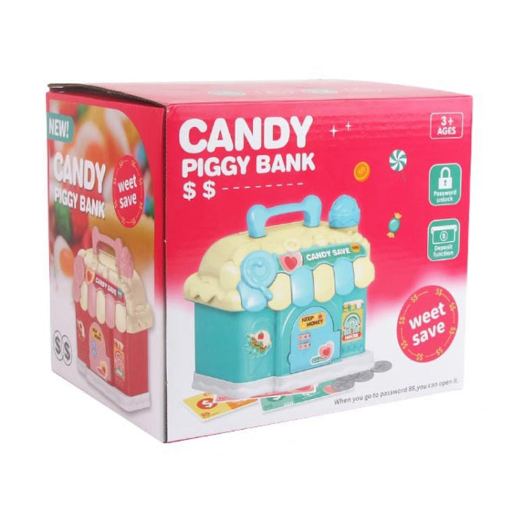 18 x 15 x 16.5cm Candy House Childrens Cartoon Coin Bank Small House Savings Jar Toys(Sky Blue) by buy2fix