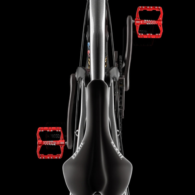 ENLEE R5 1pair Mountain Bike Pedals Bicycle Cycling Wider Non-Slip Footrest Bearing(Red) by ENLEE