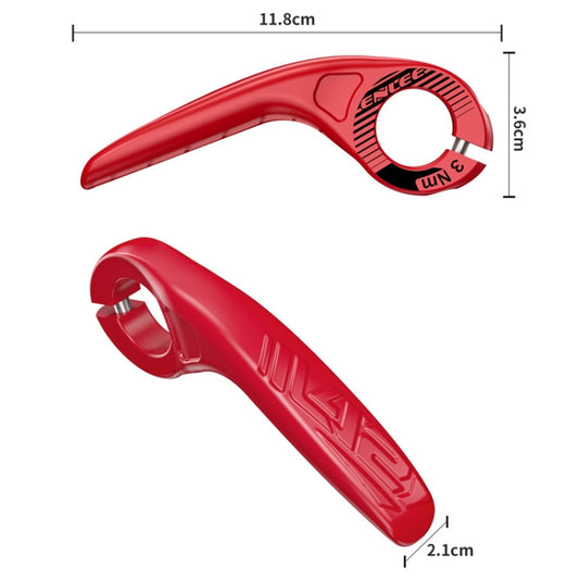 ENLEE E-45616 1pair Bicycle Handlebar Covers Cow Sheeps Horn Grips Joystick Sleeve Accessories(Red) by ENLEE