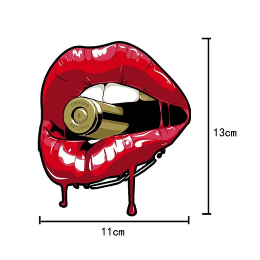 13x11cm Lip Car Stickers Body Bumper Scratch Stickers by buy2fix